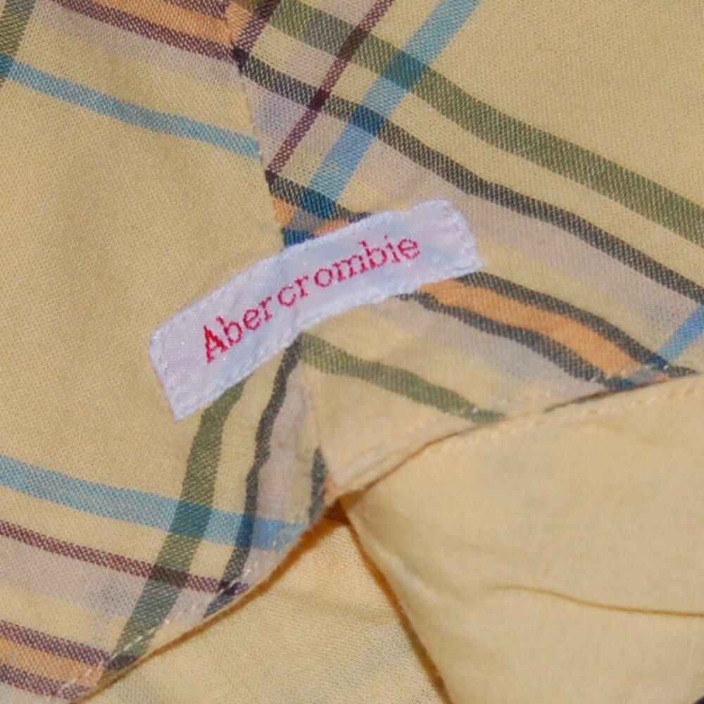 NWOT Abercrombie & Fitch, Yellow Plaid Tieback Halter Top, Women Size S - Picture 8 of 11